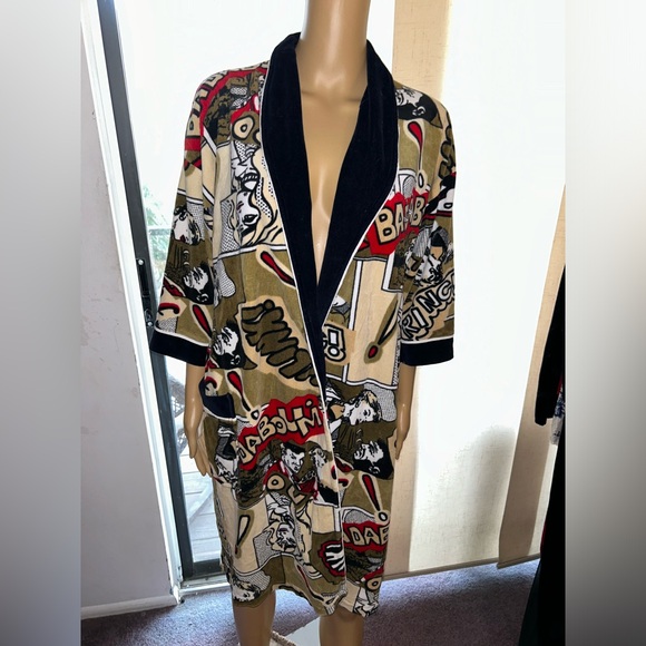 Vintage Sen Collection, comic strips robe. Fits btwn S-L - Picture 4 of 7